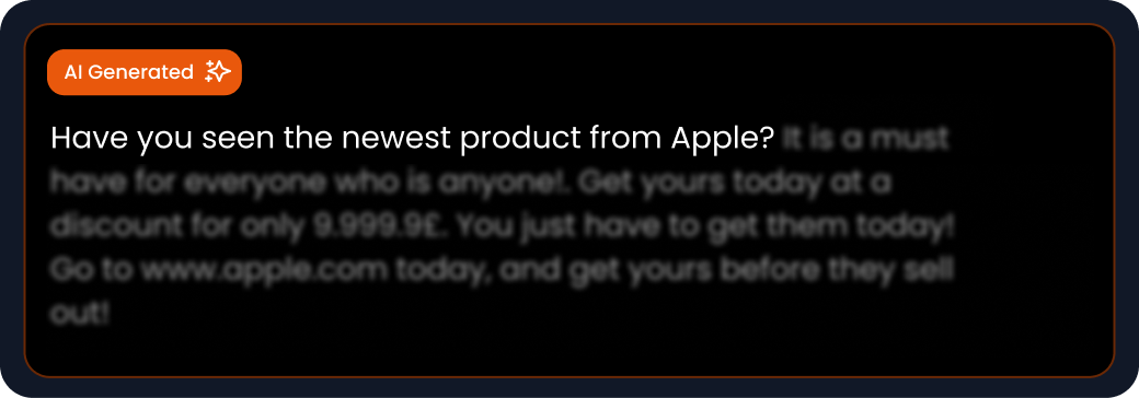 AI generated scripts interface